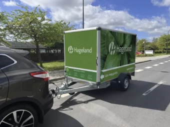 Lei tilhenger hos Hageland