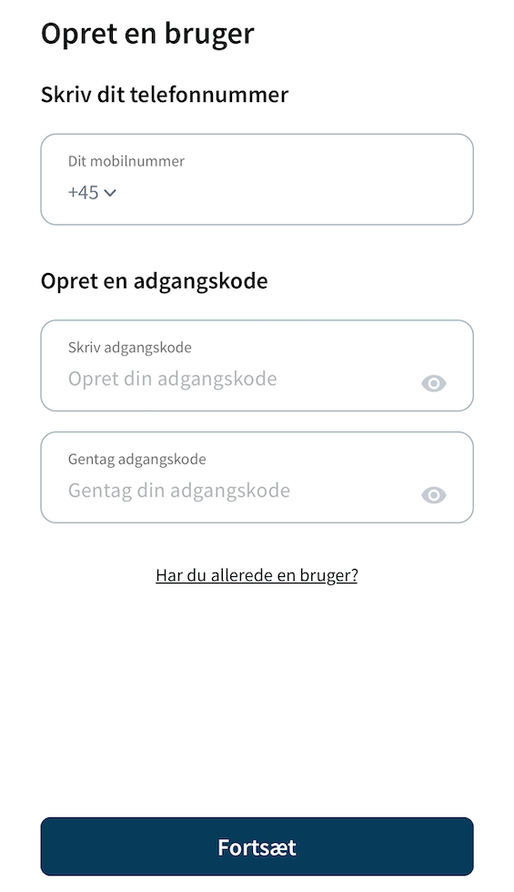 Opret bruger - DK