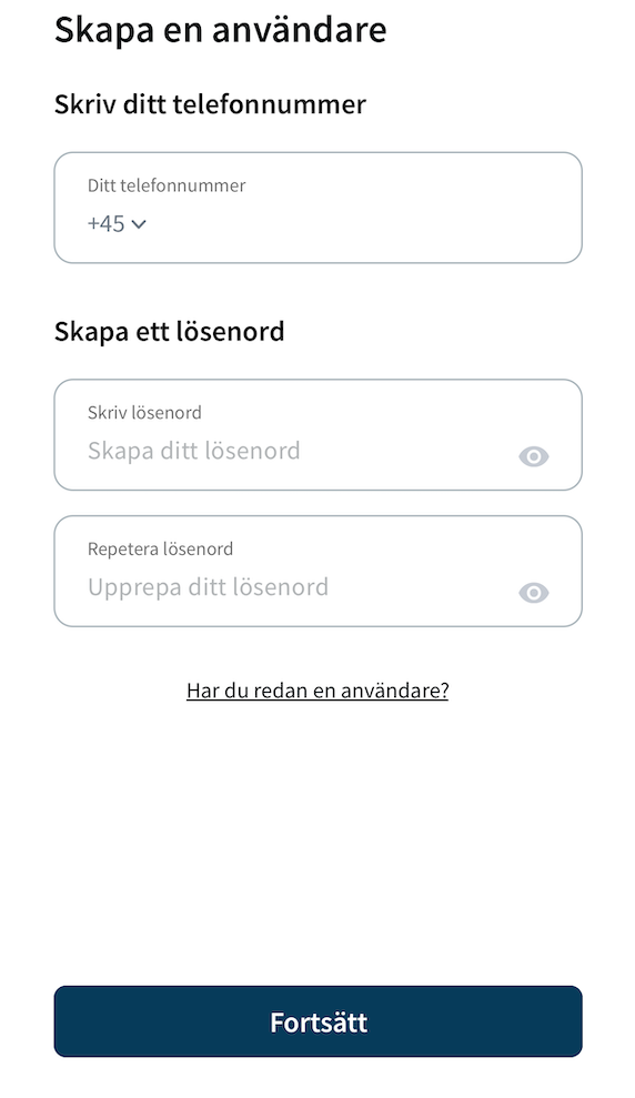 Skapa användare - Freetrailer