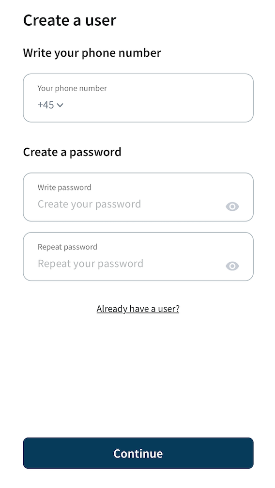 Sign Up - app