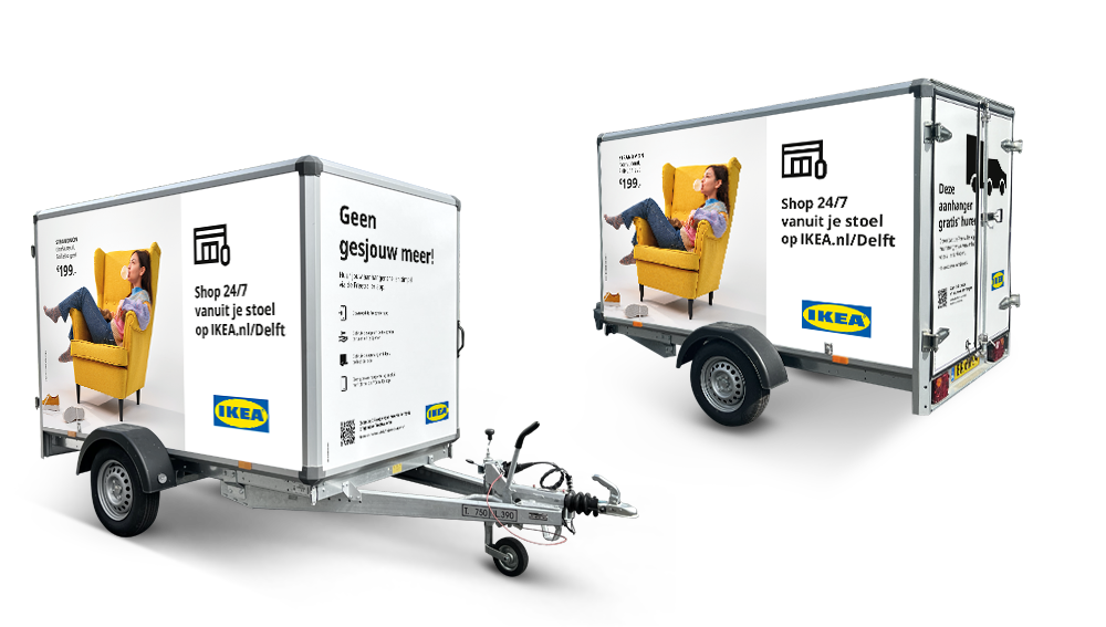Huur een gratis aanhanger van Ikea Delft