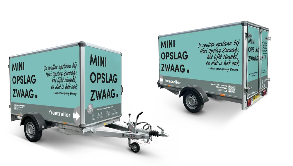 Huur een gratis aanhanger van Mini Opslag