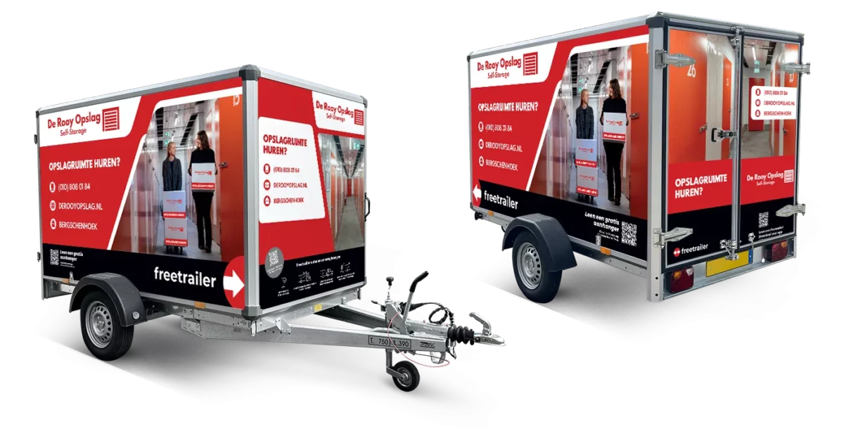 Huur een gratis aanhanger van De Rooy Opslag