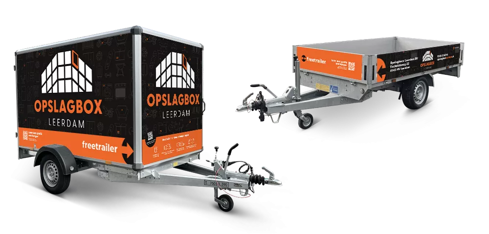Huur een gratis aanhanger van OpslagBox Leerdam