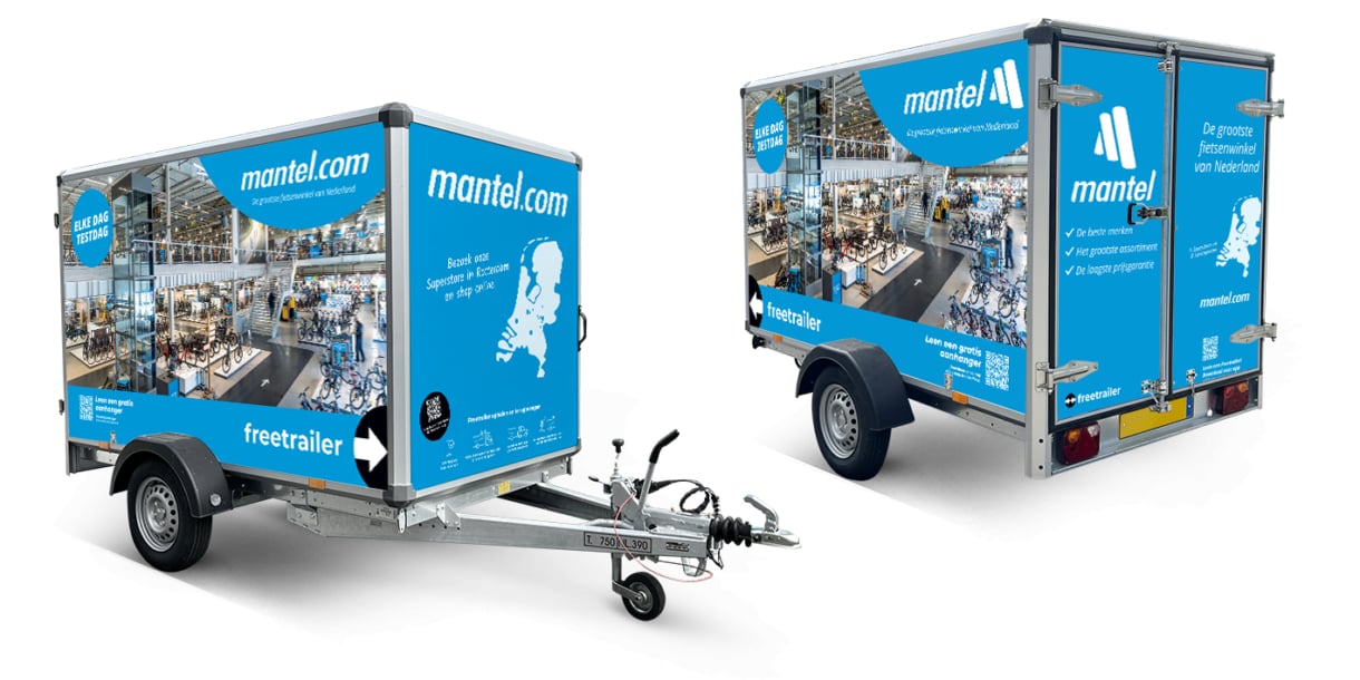 Huur een gratis aanhanger van Mantel