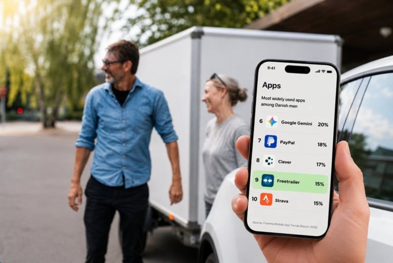 15% mænd har Freetrailer appen