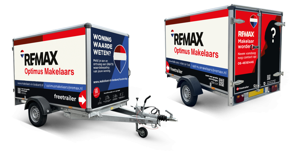 Huur een gratis aanhanger van Remax Makelaars