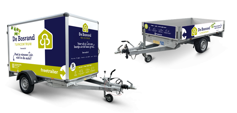 Huur een gratis aanhanger van Tuincentrum De Bosrand