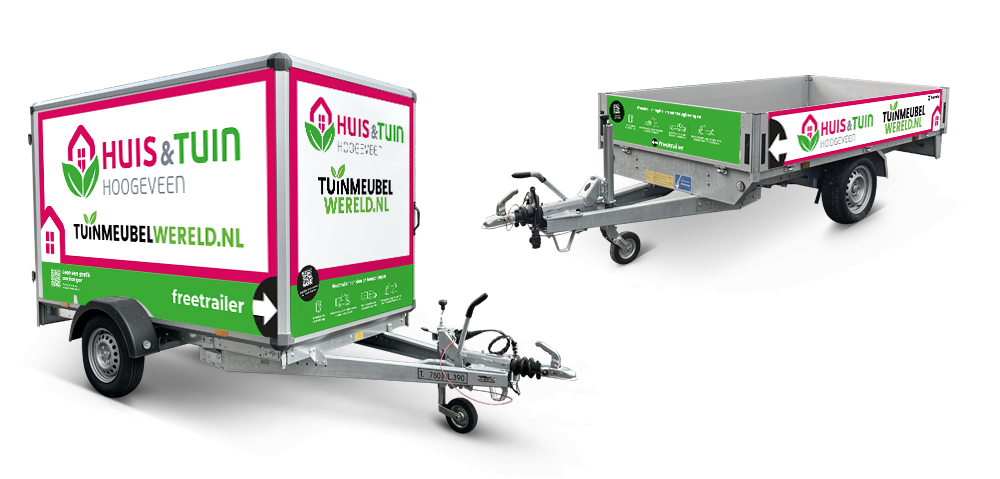 Huur een gratis aanhanger van Tuincentrum Huis en Tuin Hoogeveen