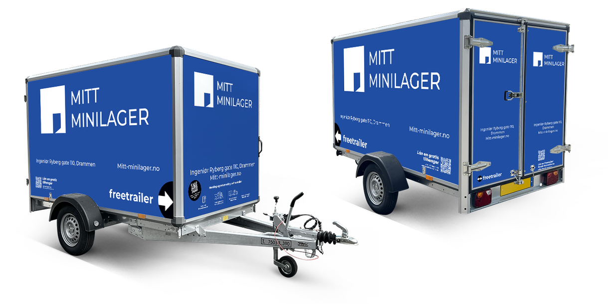 Lei tilhenger hos Mitt Minilager